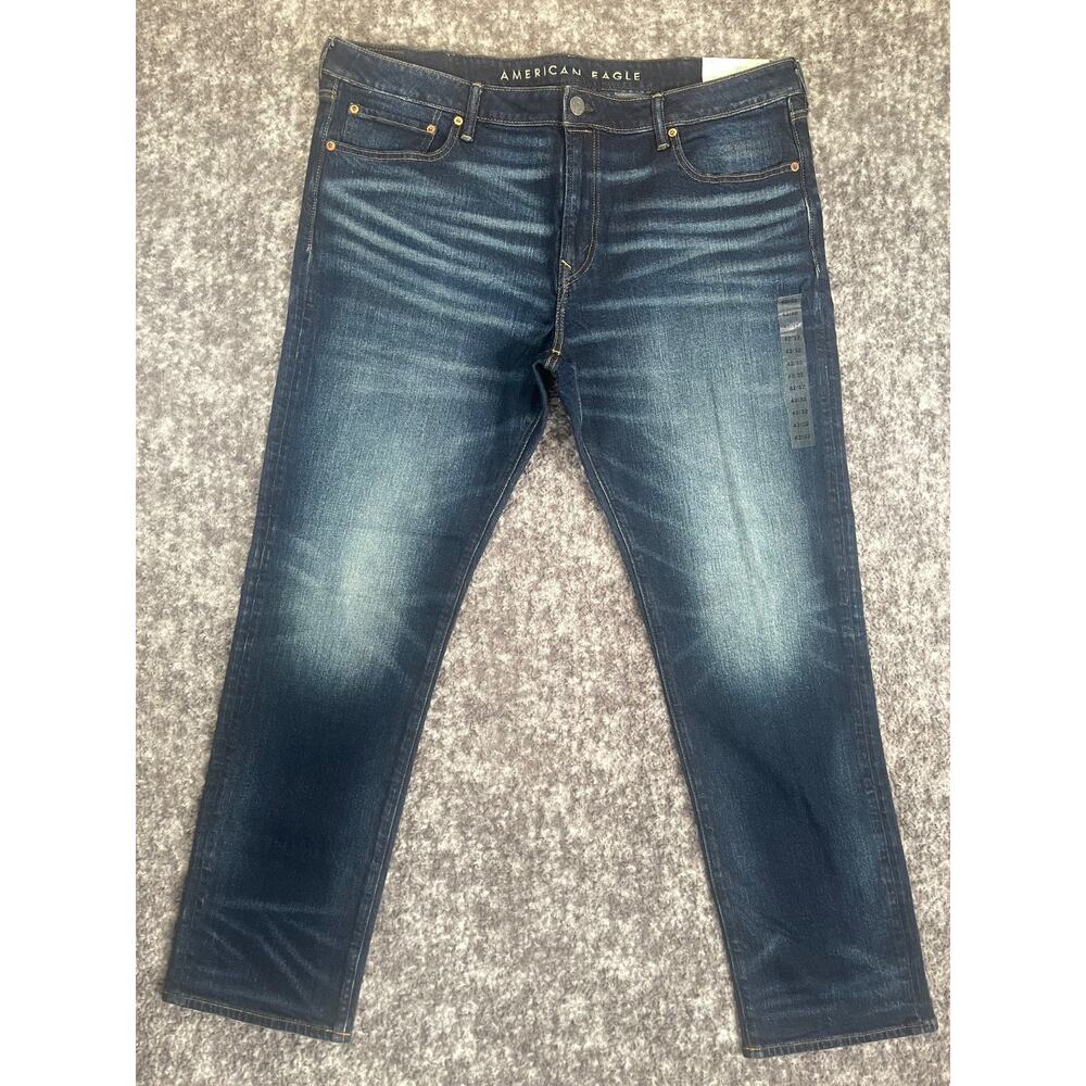 American Eagle Jeans Mens 42x32 Blue Airflex+ Original Straight Stretch Denim